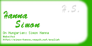 hanna simon business card